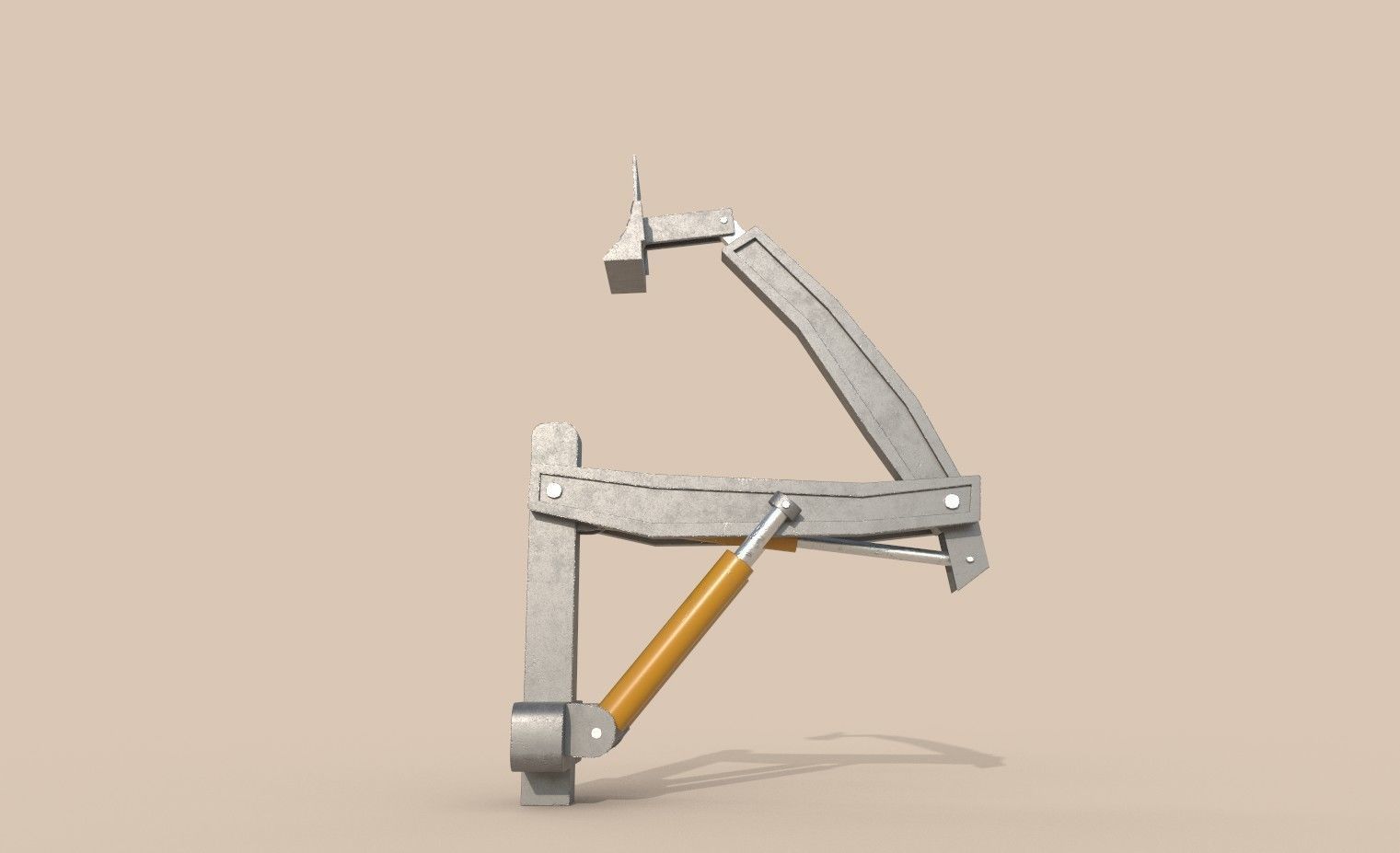 Hydraulic arm animated Free low-poly 3D model_2