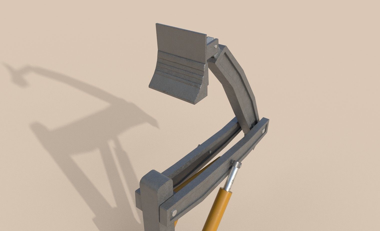 Hydraulic arm animated Free low-poly 3D model_3
