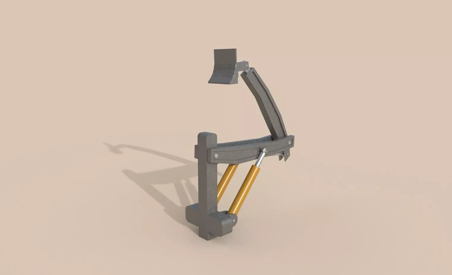 Hydraulic arm animated Free low-poly 3D model_0