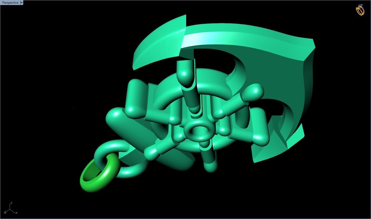 Anchor pendant - Sailor pendant - N159 3D print model_6