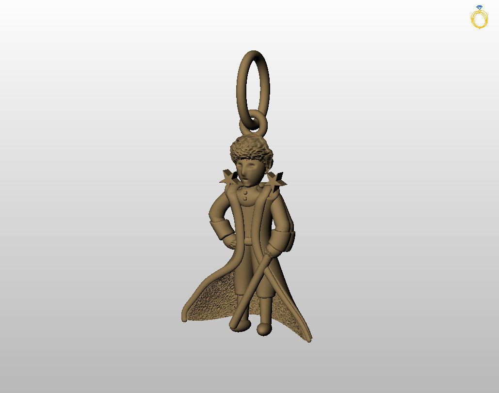 Little Prince pendant 3D print model_32