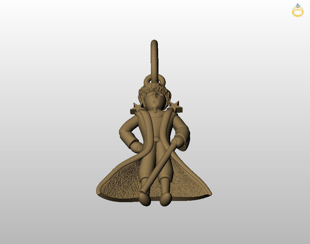 Little Prince pendant 3D print model_33