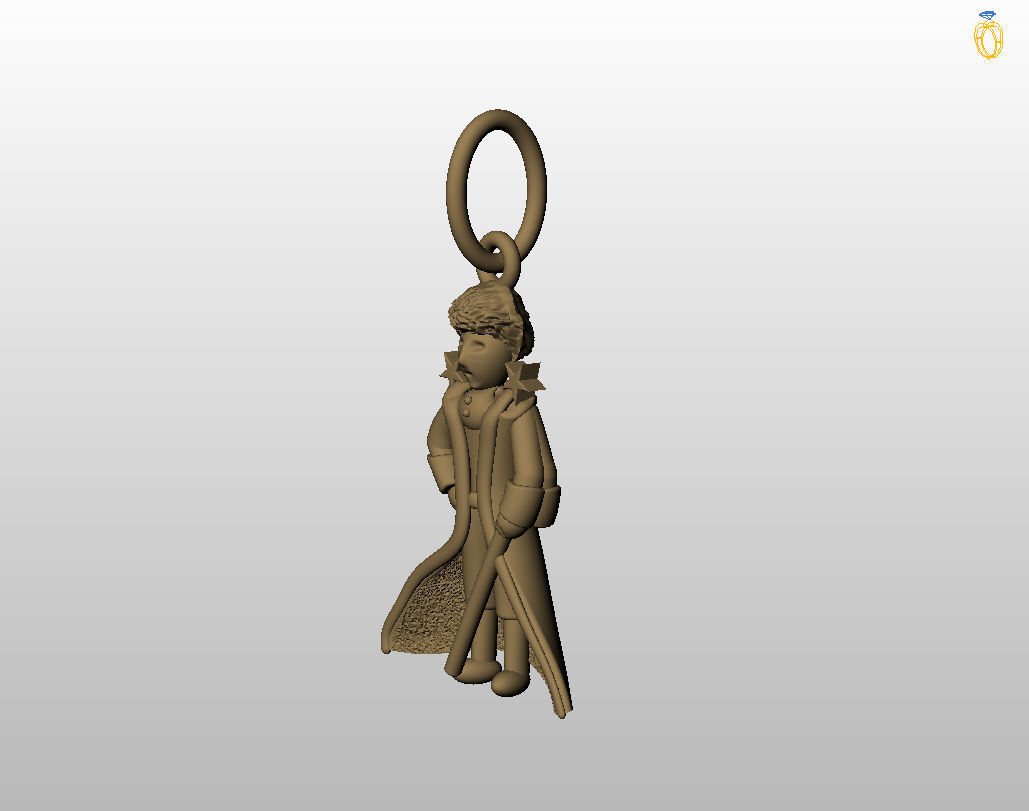 Little Prince pendant 3D print model_34