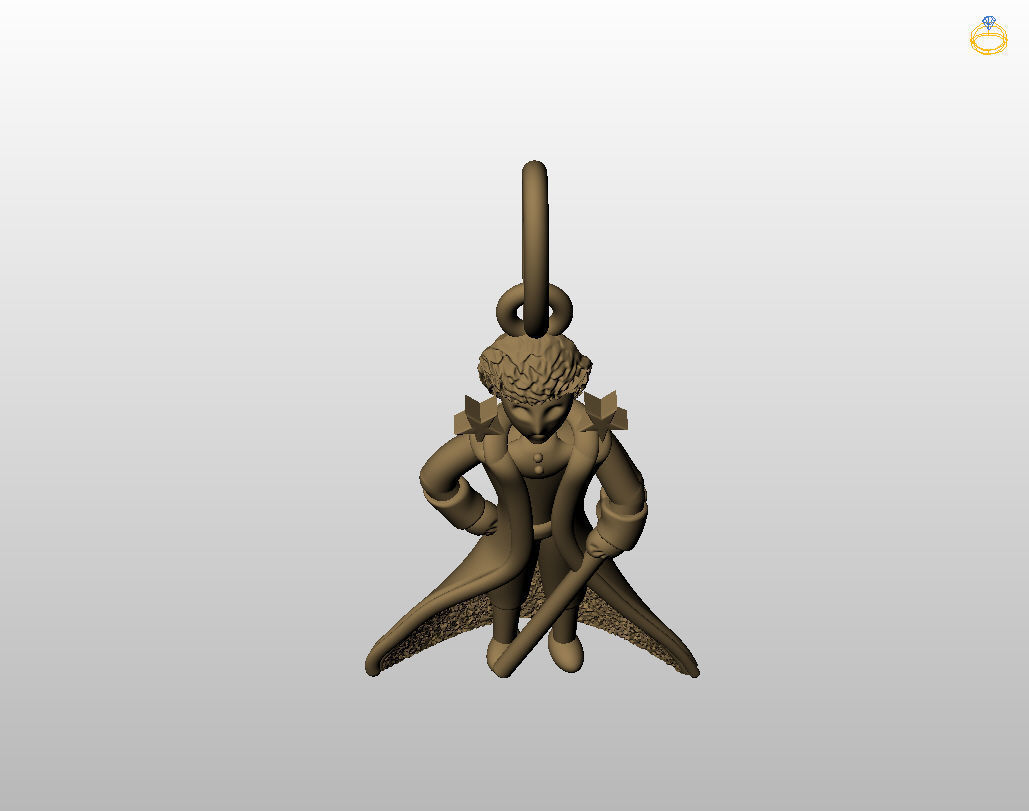 Little Prince pendant 3D print model_25