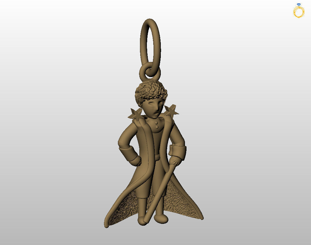 Little Prince pendant 3D print model_31