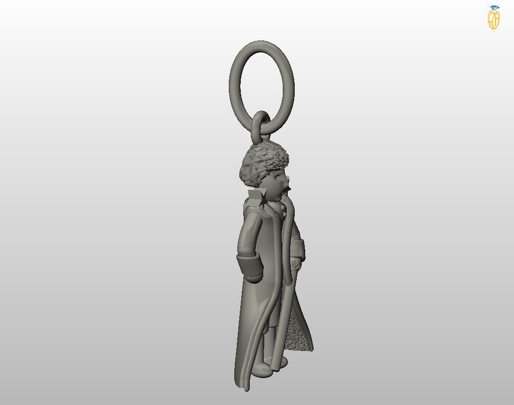 Little Prince pendant 3D print model_7