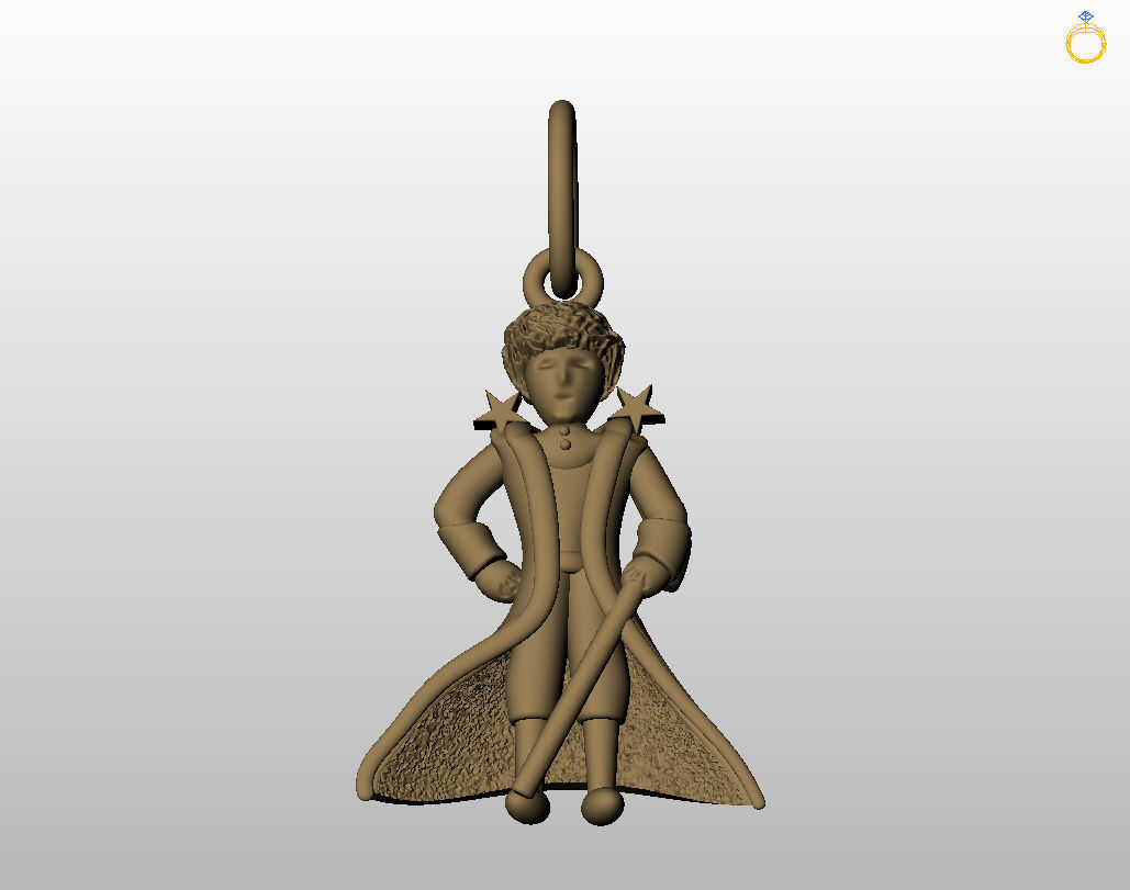 Little Prince pendant 3D print model_29
