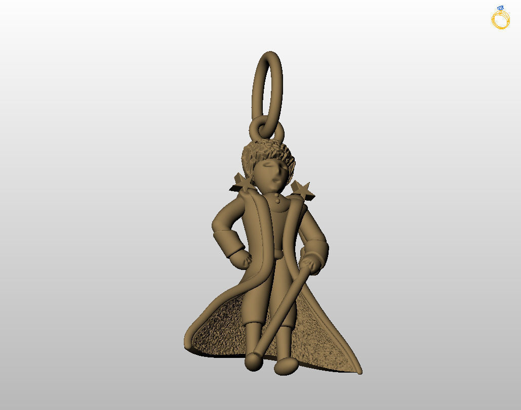 Little Prince pendant 3D print model_35