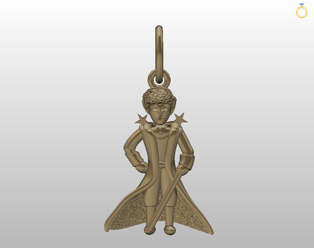Little Prince pendant 3D print model_12