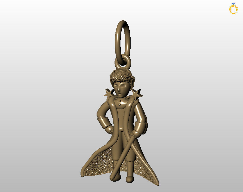 Little Prince pendant 3D print model_28