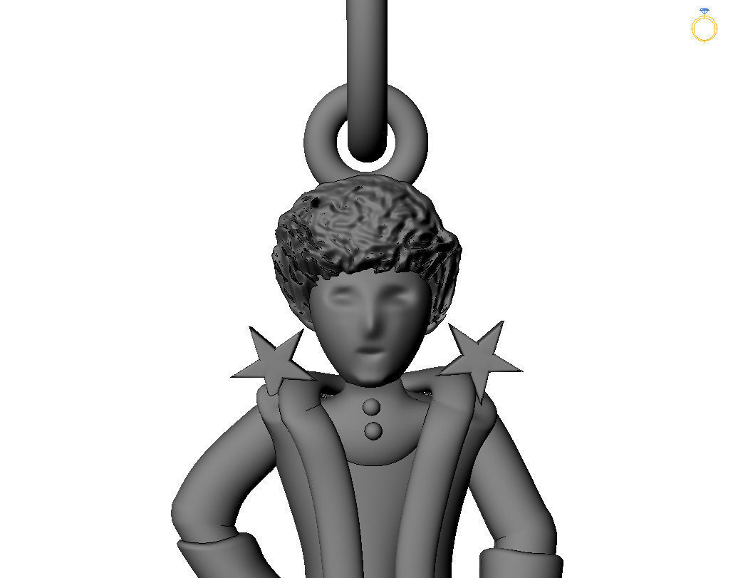 Little Prince pendant 3D print model_8