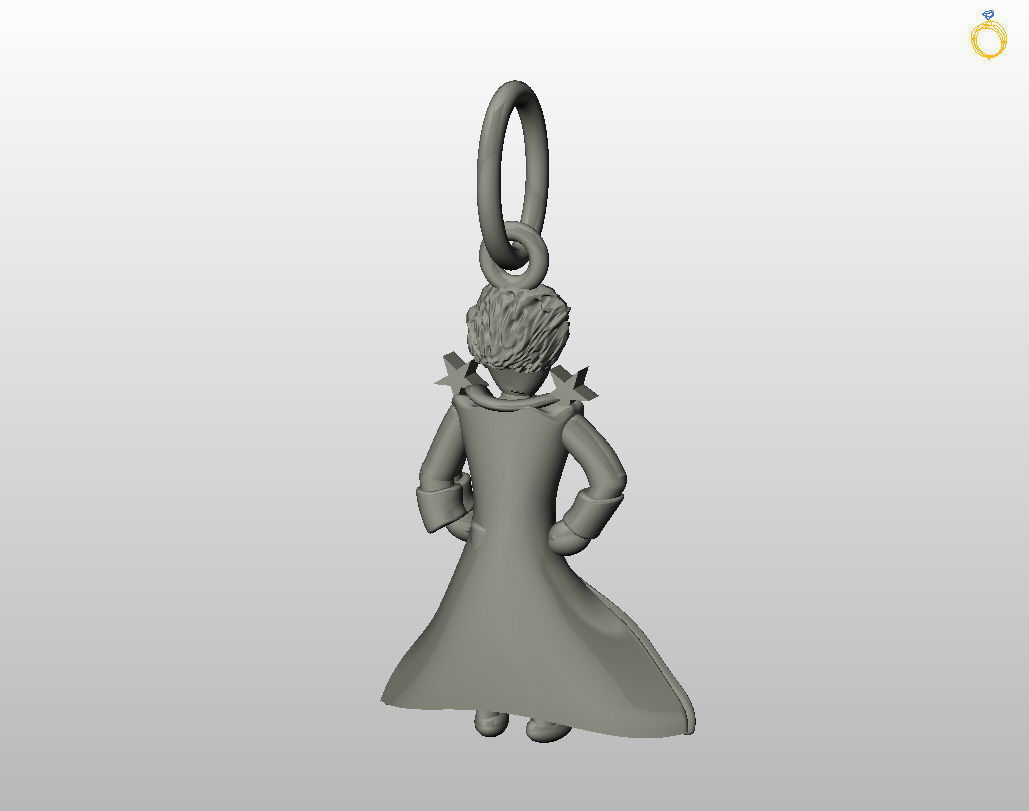 Little Prince pendant 3D print model_10