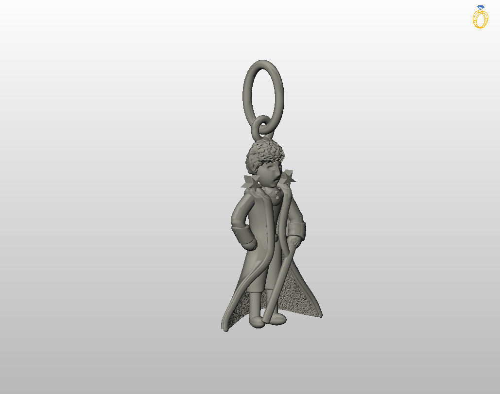 Little Prince pendant 3D print model_26