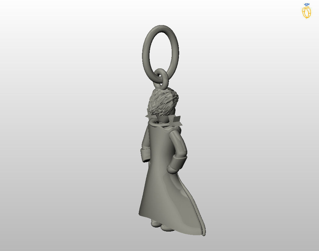 Little Prince pendant 3D print model_16