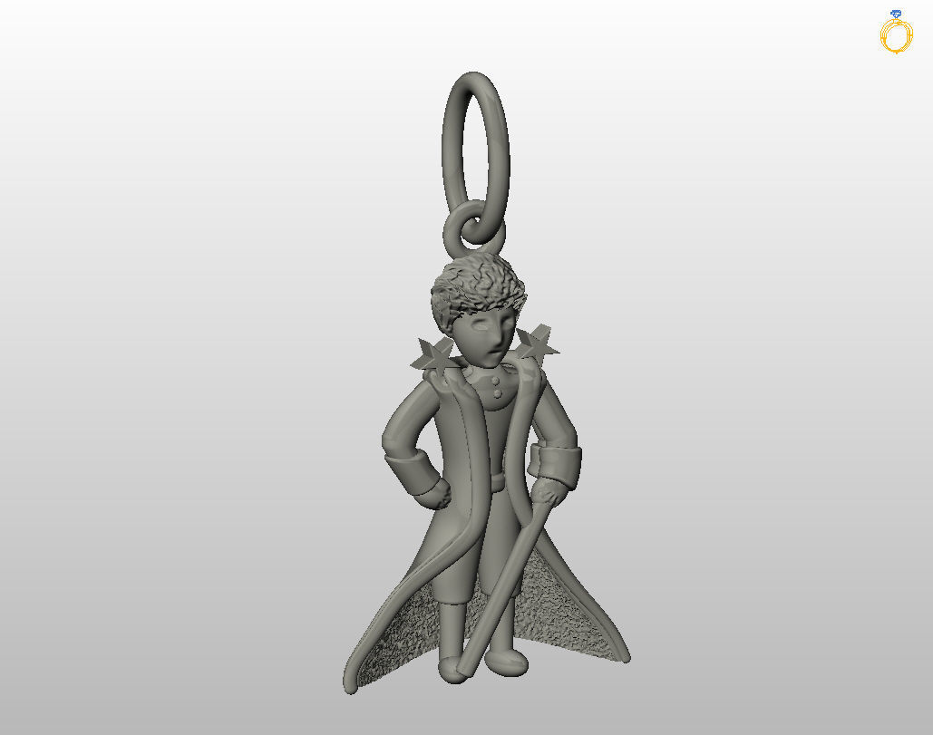 Little Prince pendant 3D print model_18