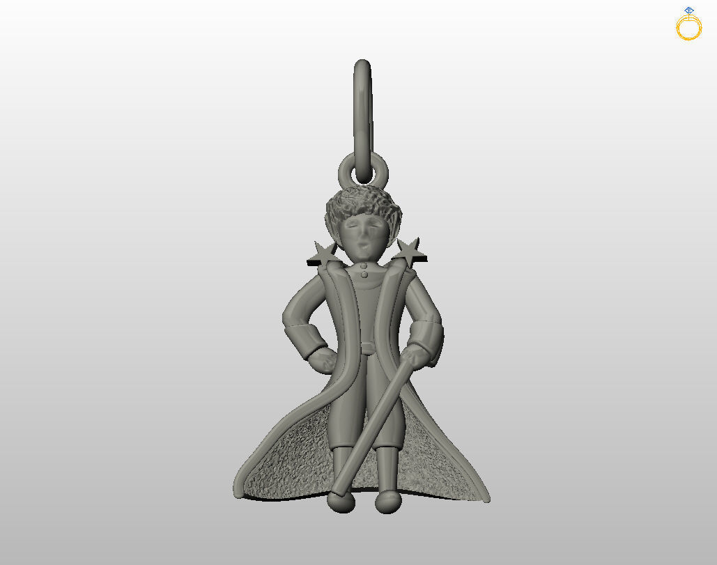 Little Prince pendant 3D print model_23