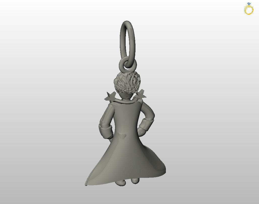 Little Prince pendant 3D print model_15