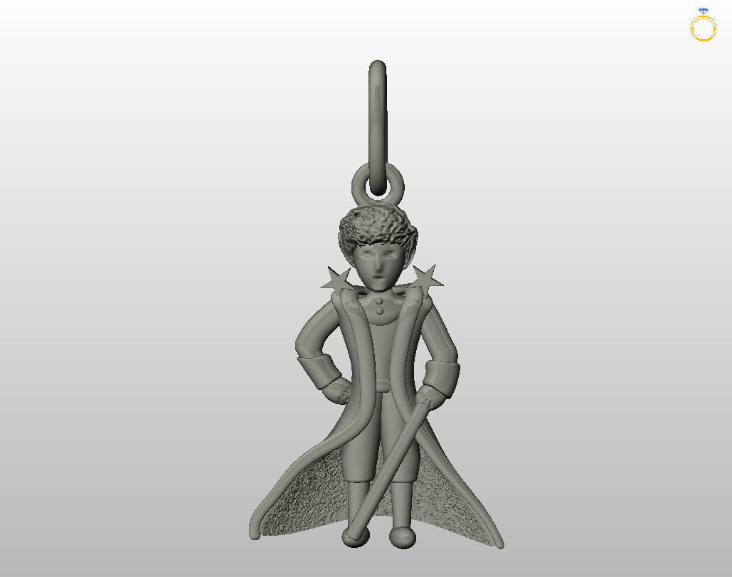 Little Prince pendant 3D print model_22