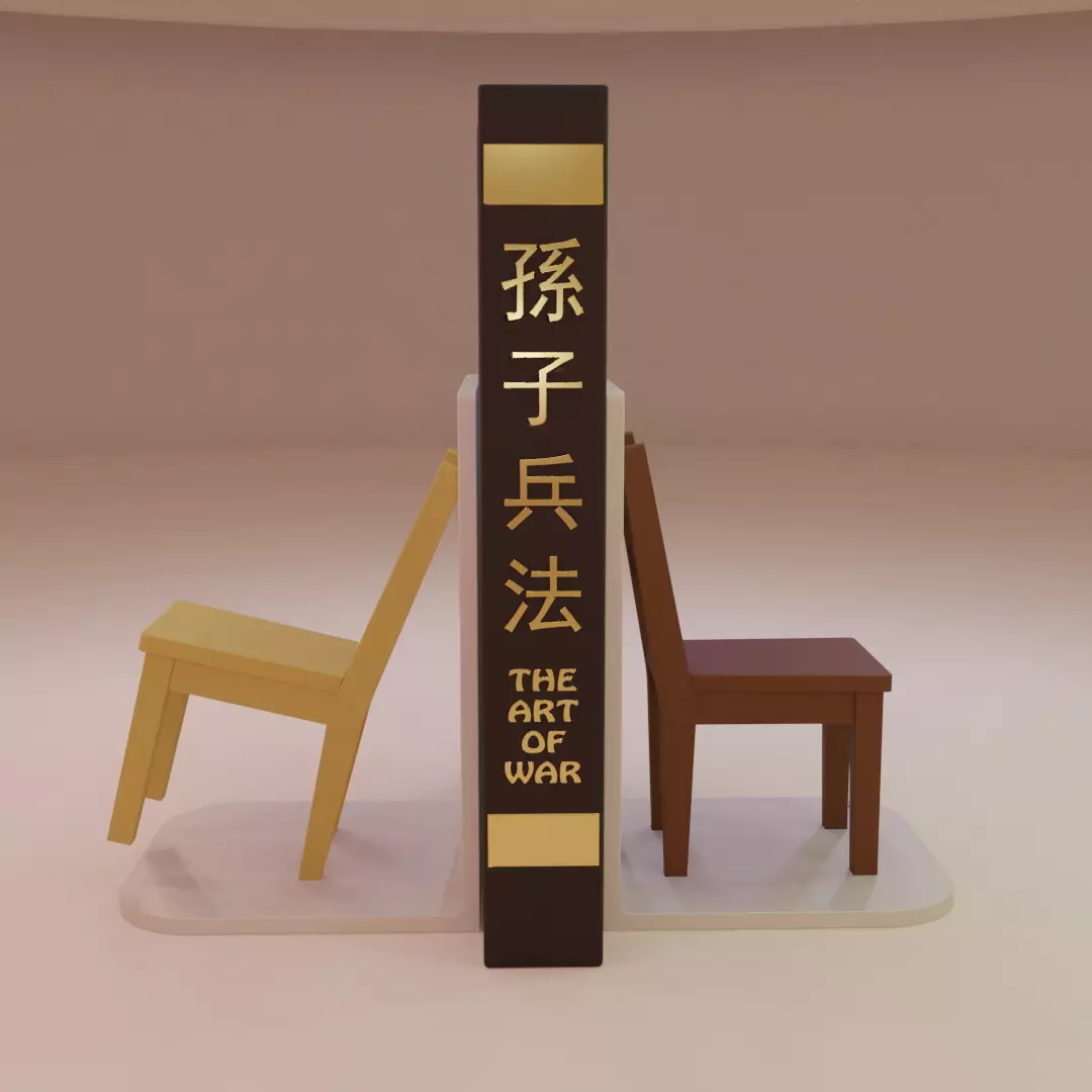 Classic Wooden Chair Bookends 3D print model_0