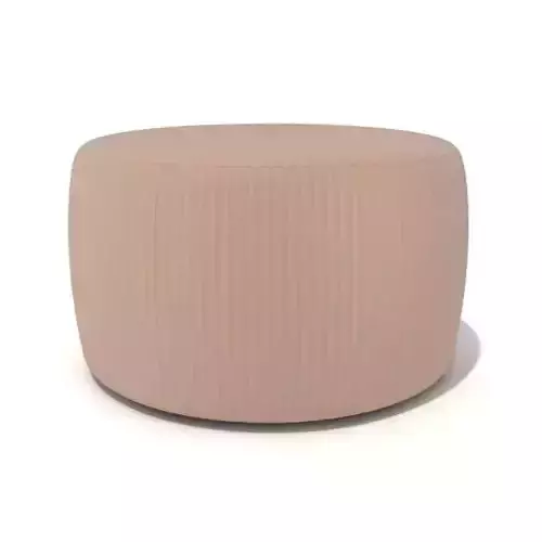 Stripy Beige Pouf