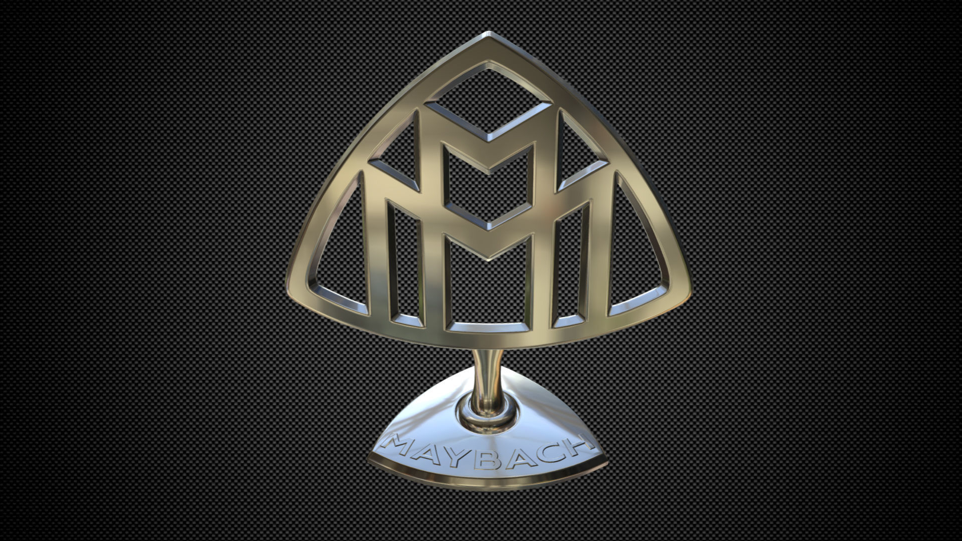 maybach logo 3D model_5