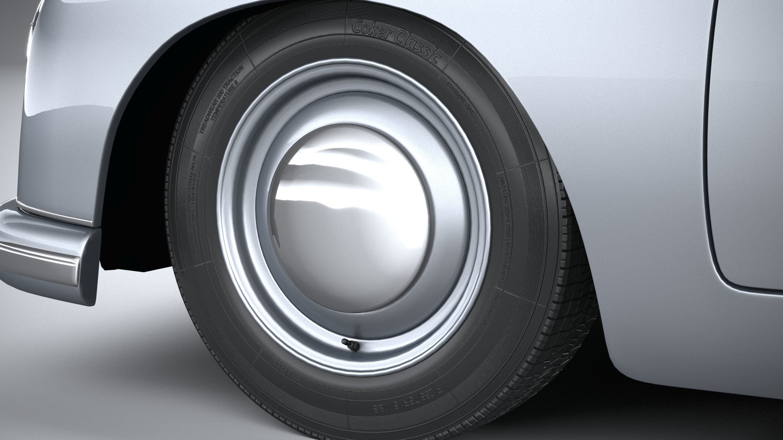 Porsche 356 Coupe split 1951 3D model_16