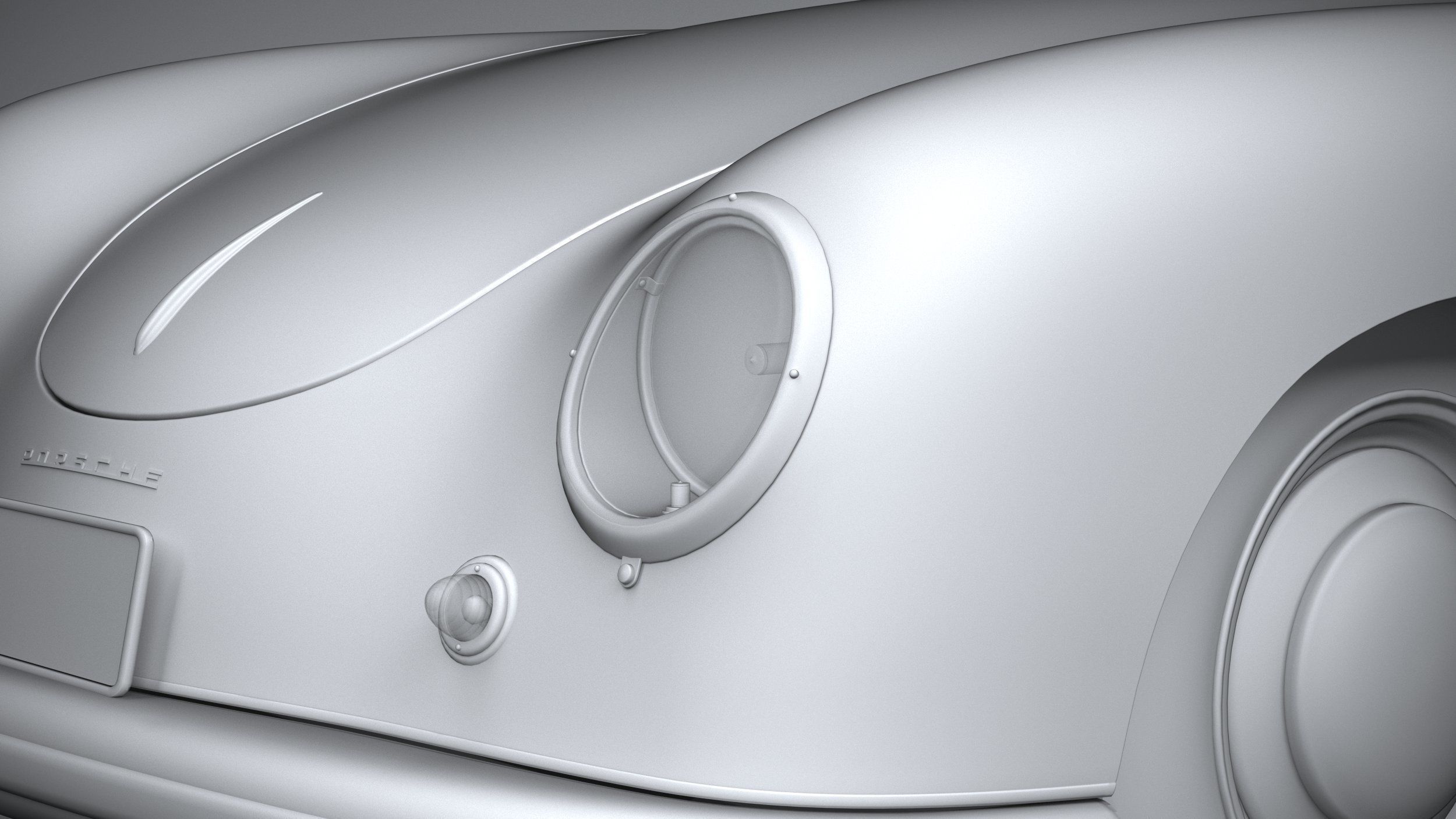 Porsche 356 Coupe split 1951 3D model_23