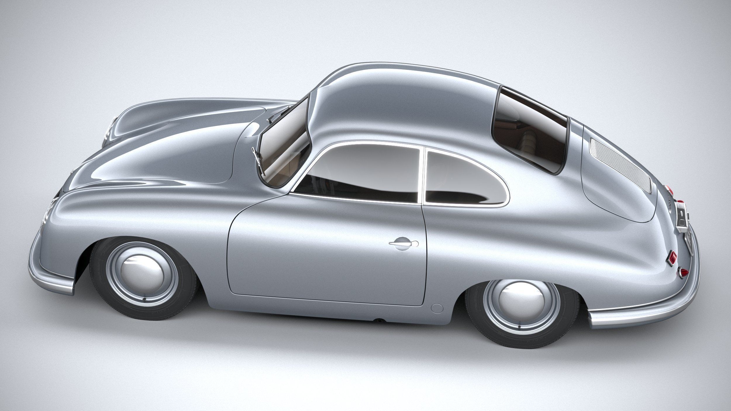 Porsche 356 Coupe split 1951 3D model_9
