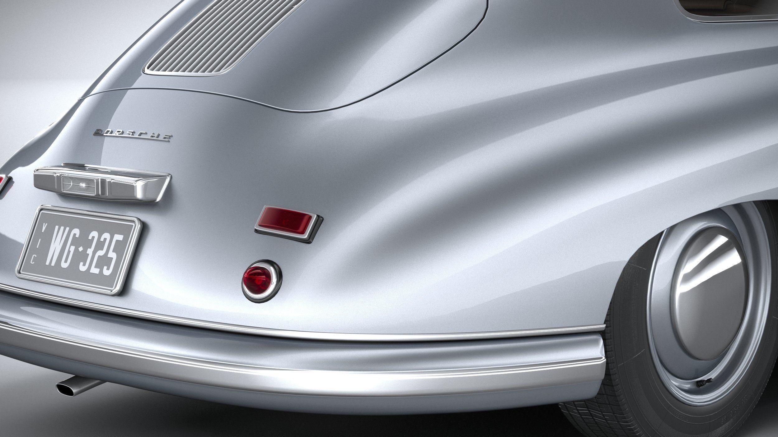 Porsche 356 Coupe split 1951 3D model_18