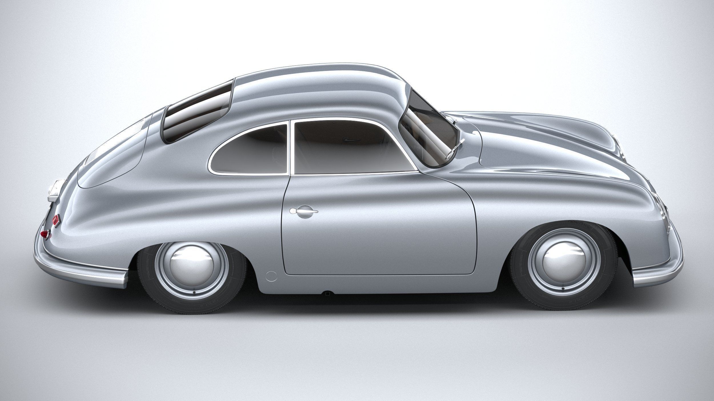 Porsche 356 Coupe split 1951 3D model_11