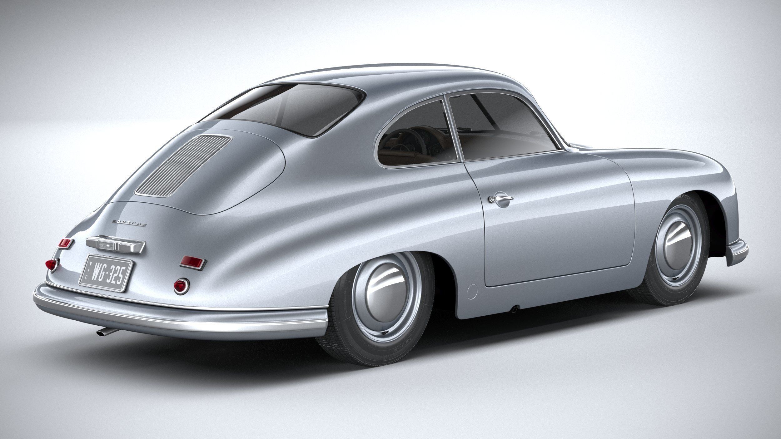 Porsche 356 Coupe split 1951 3D model_17