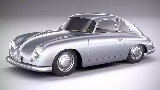 Porsche 356 Coupe split 1951 3D model