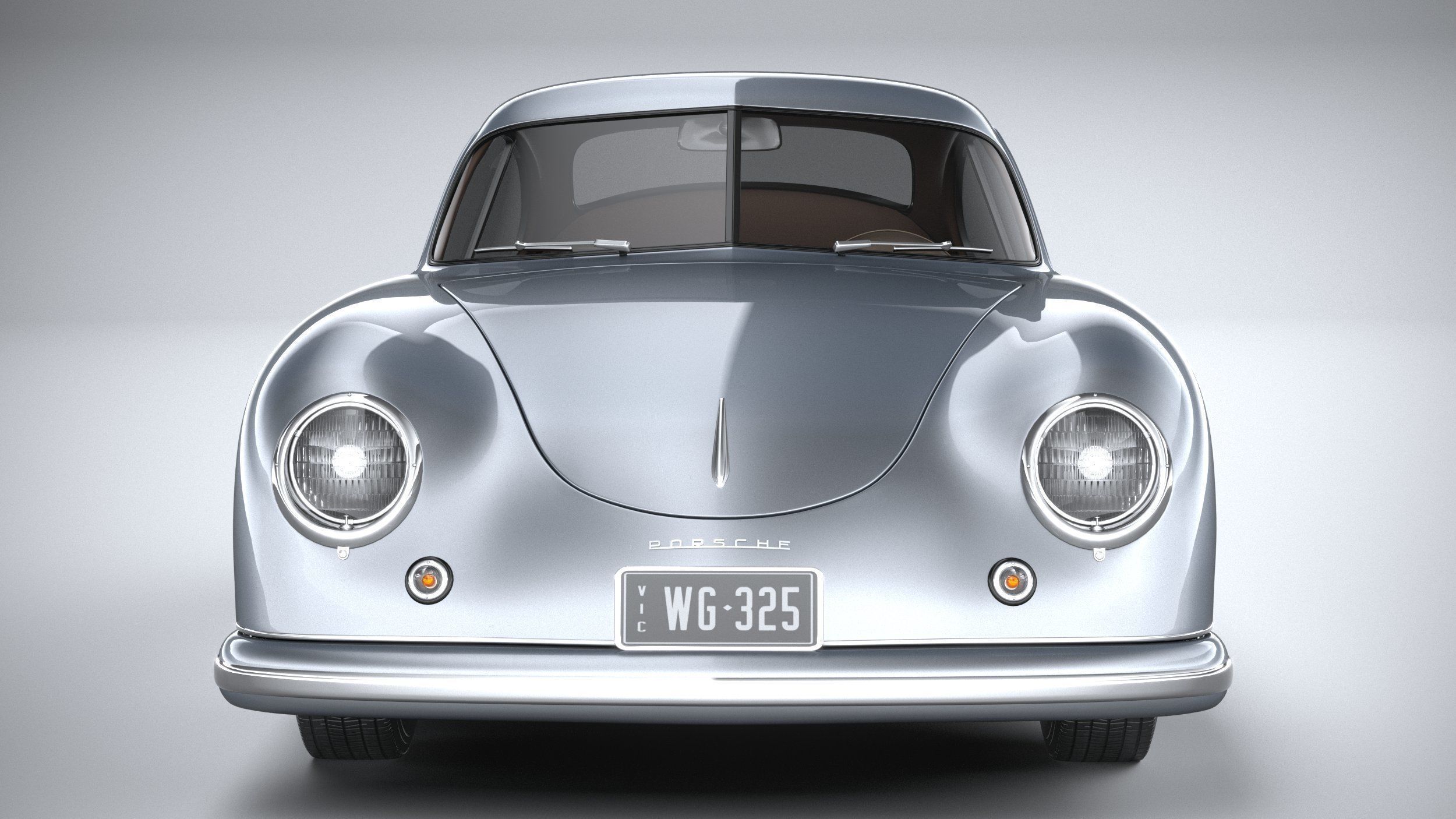Porsche 356 Coupe split 1951 3D model_13