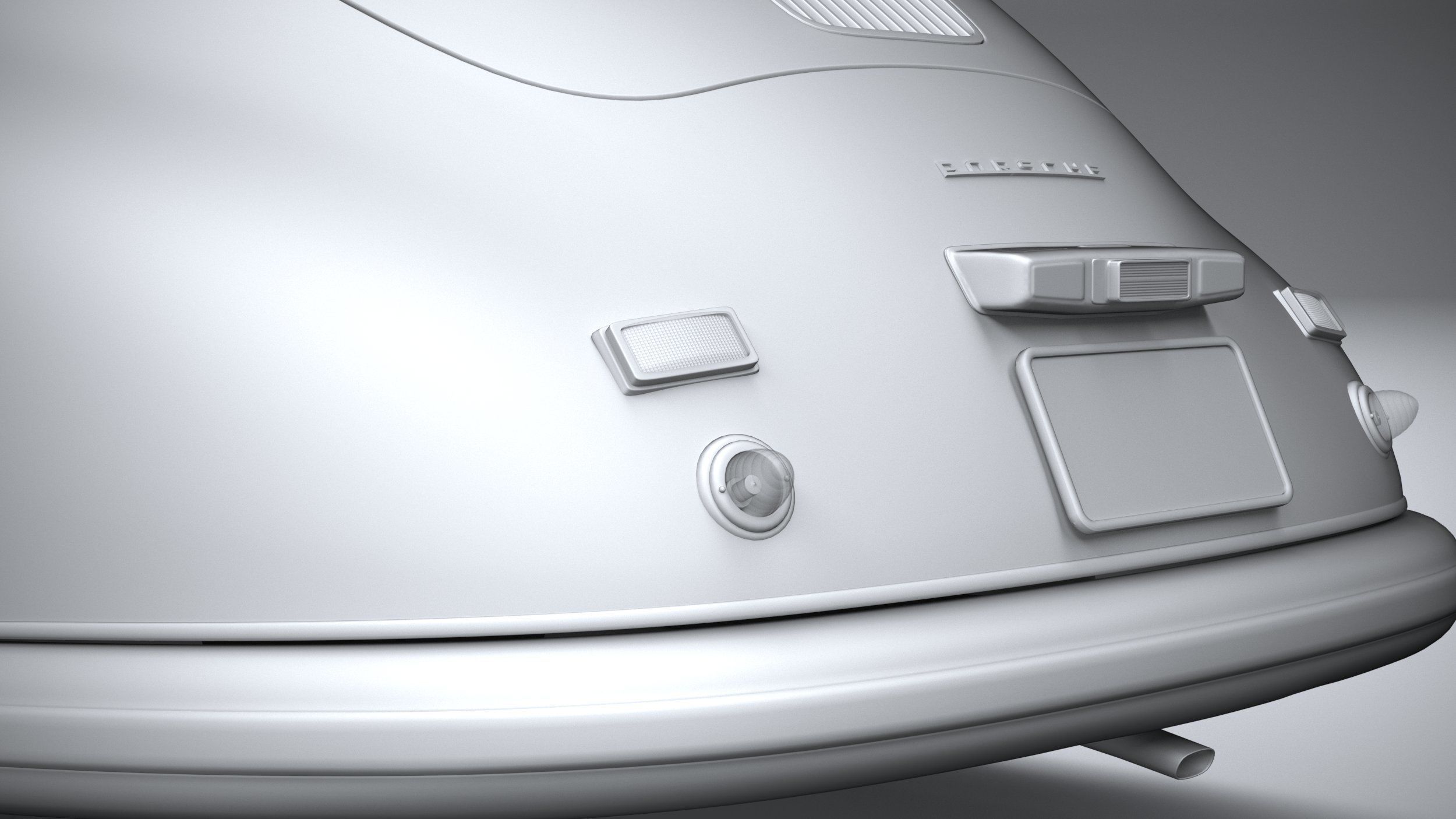 Porsche 356 Coupe split 1951 3D model_24