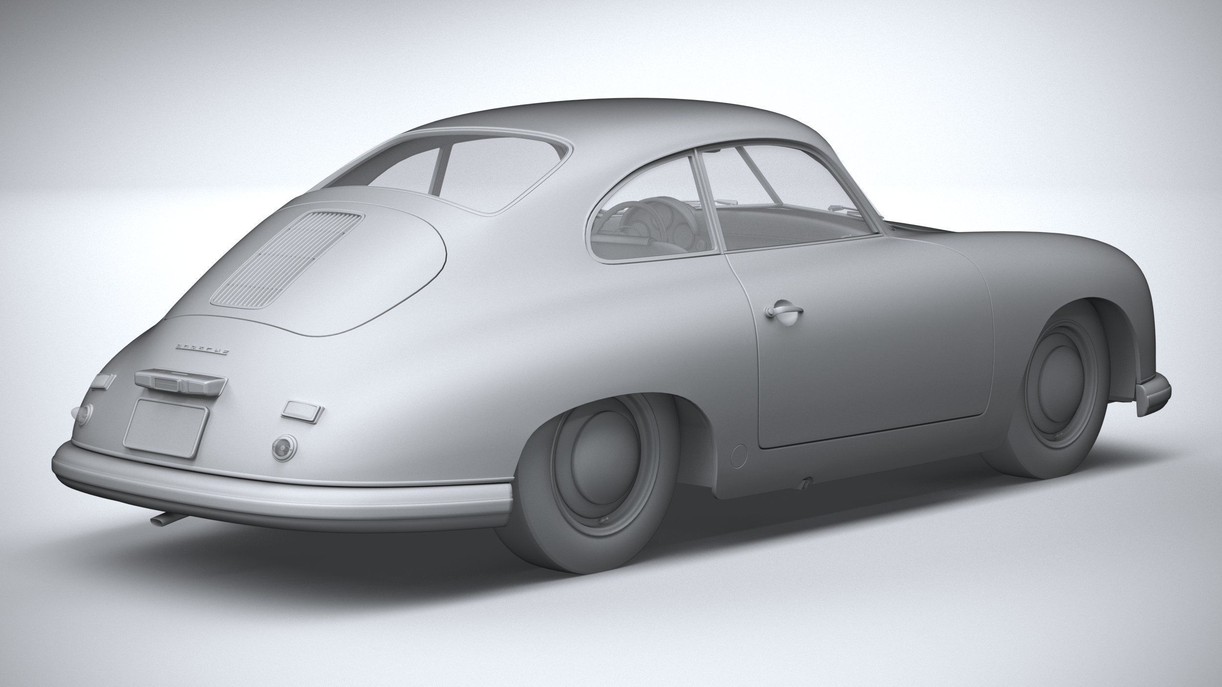 Porsche 356 Coupe split 1951 3D model_25