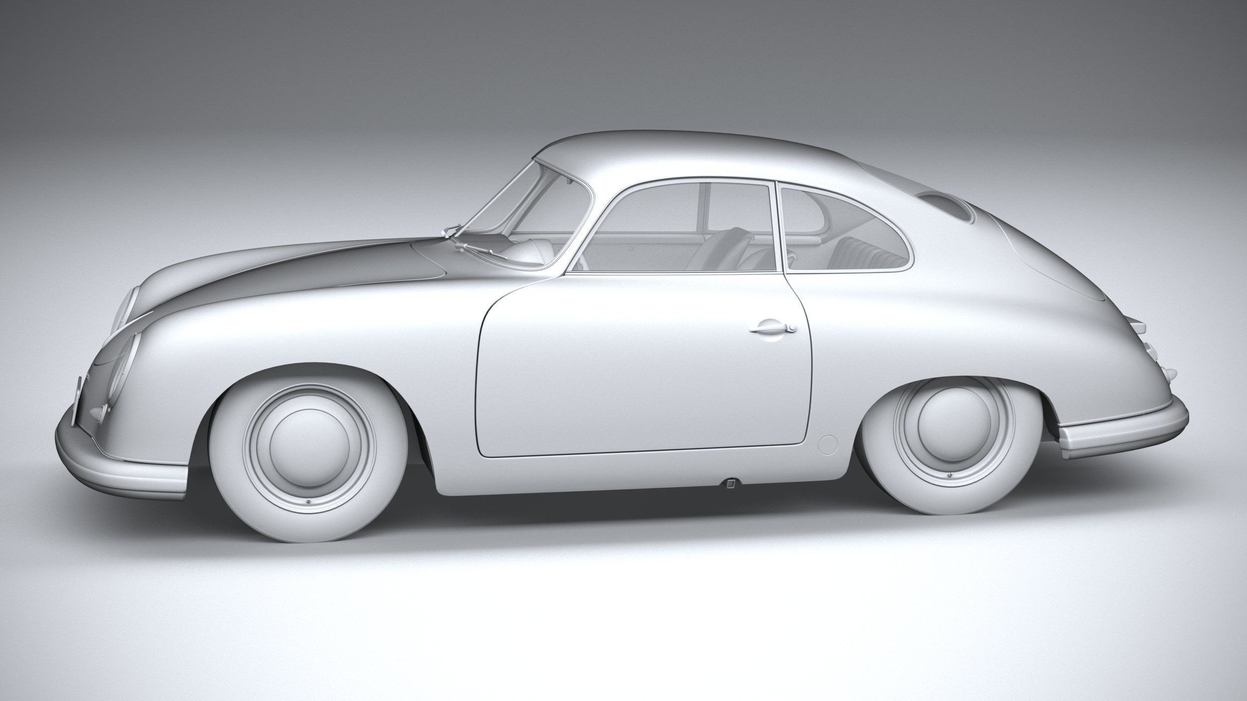 Porsche 356 Coupe split 1951 3D model_22