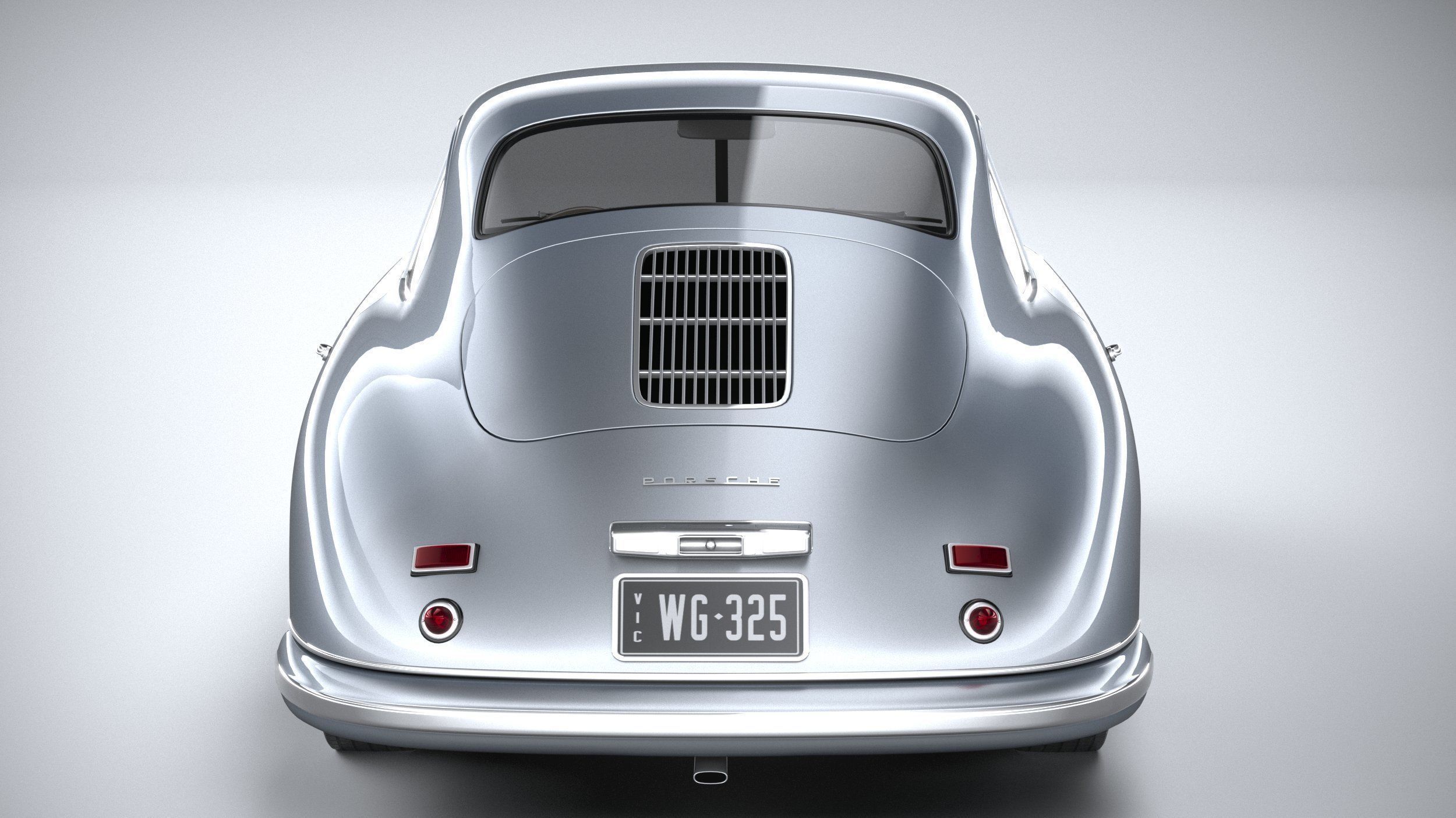 Porsche 356 Coupe split 1951 3D model_4