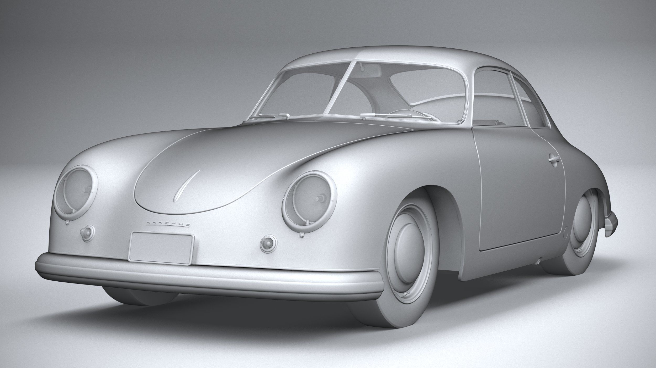 Porsche 356 Coupe split 1951 3D model_20