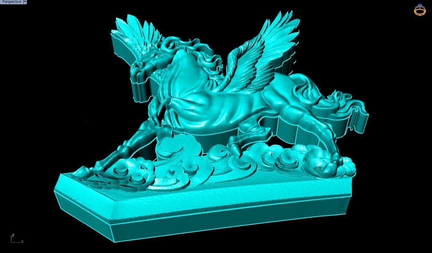 Angel horse for jewelry - Angel horse ring 3D print model_3