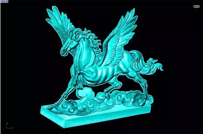Angel horse for jewelry - Angel horse ring 3D print model