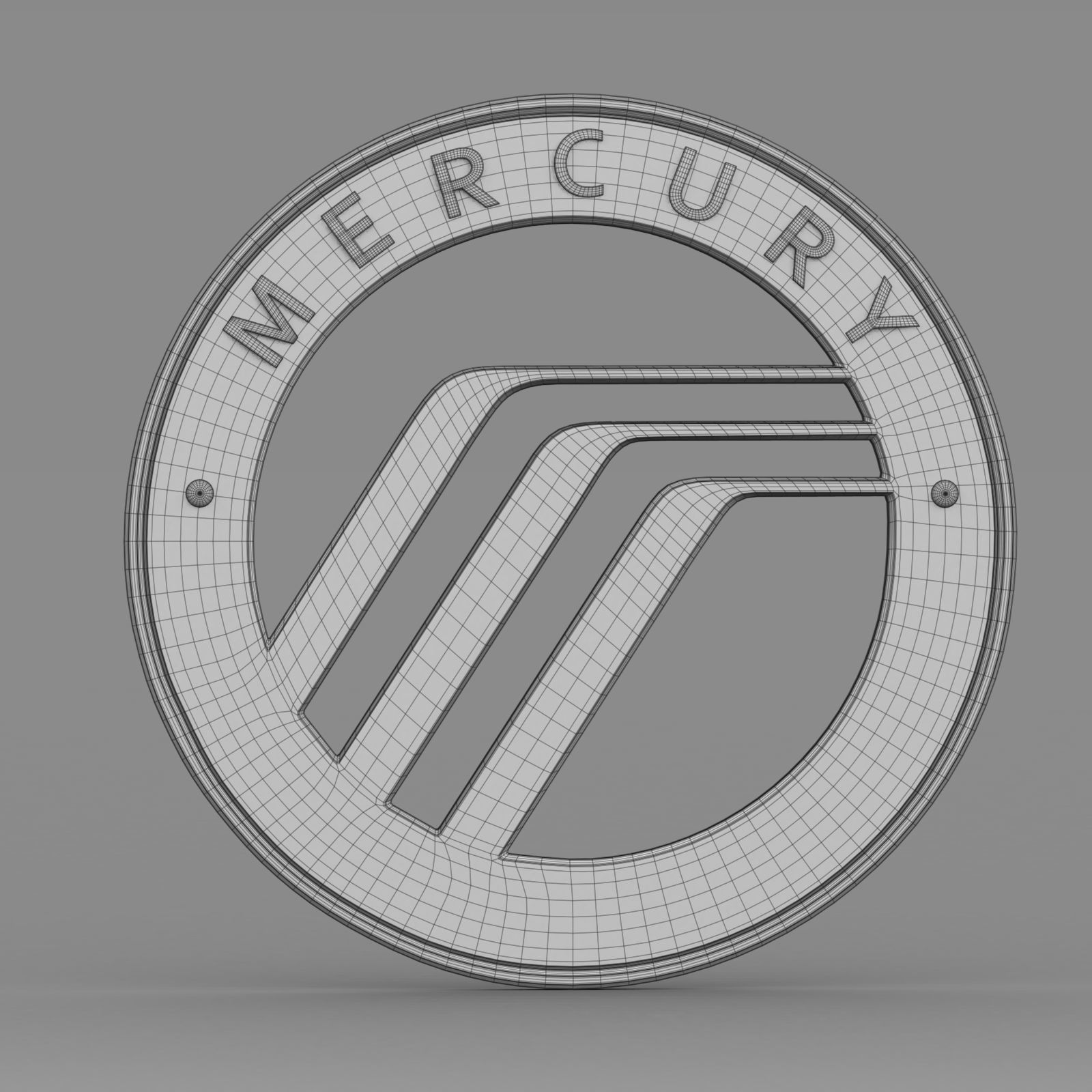 mercury logo 3D model_7