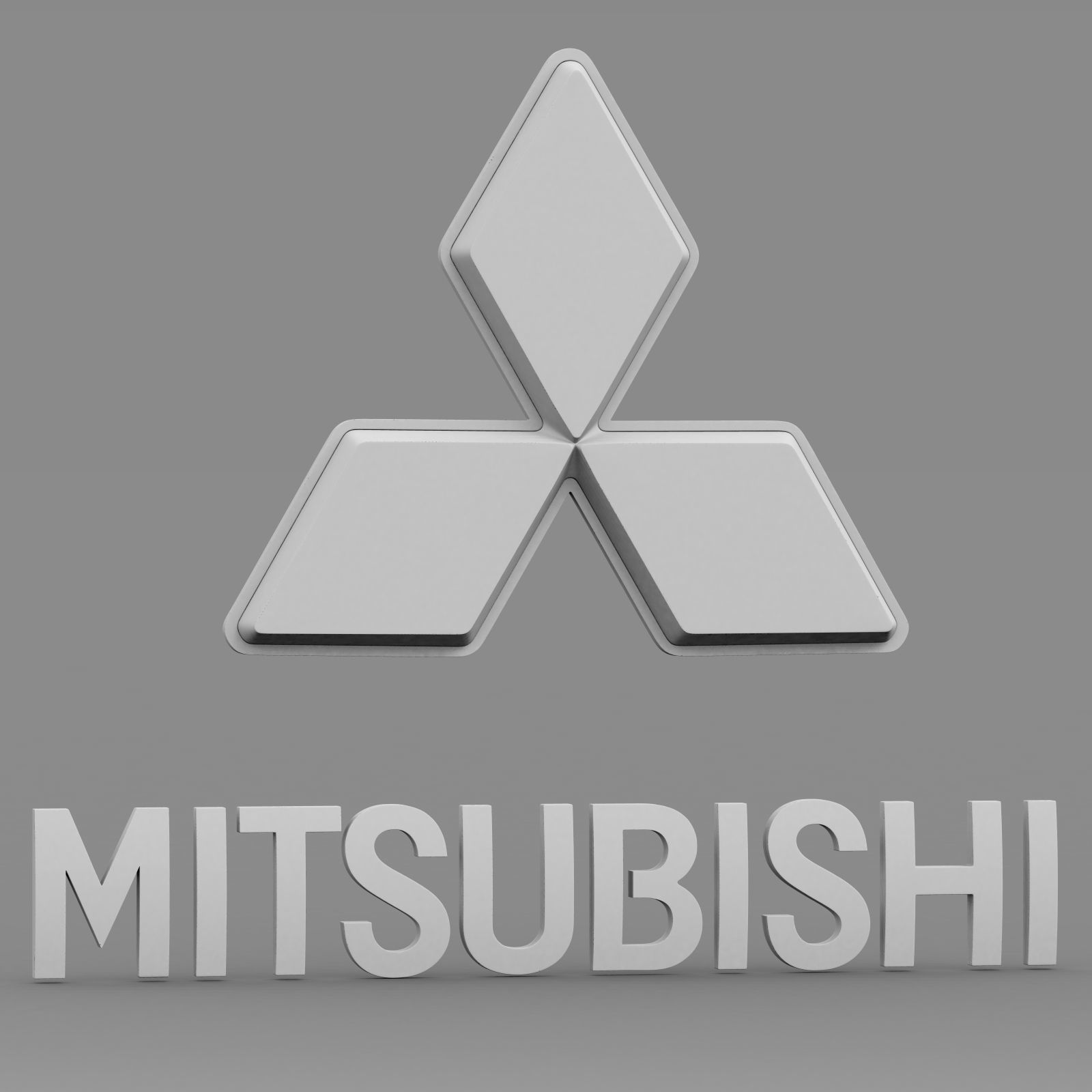 mitsubishi logo 3D model_5