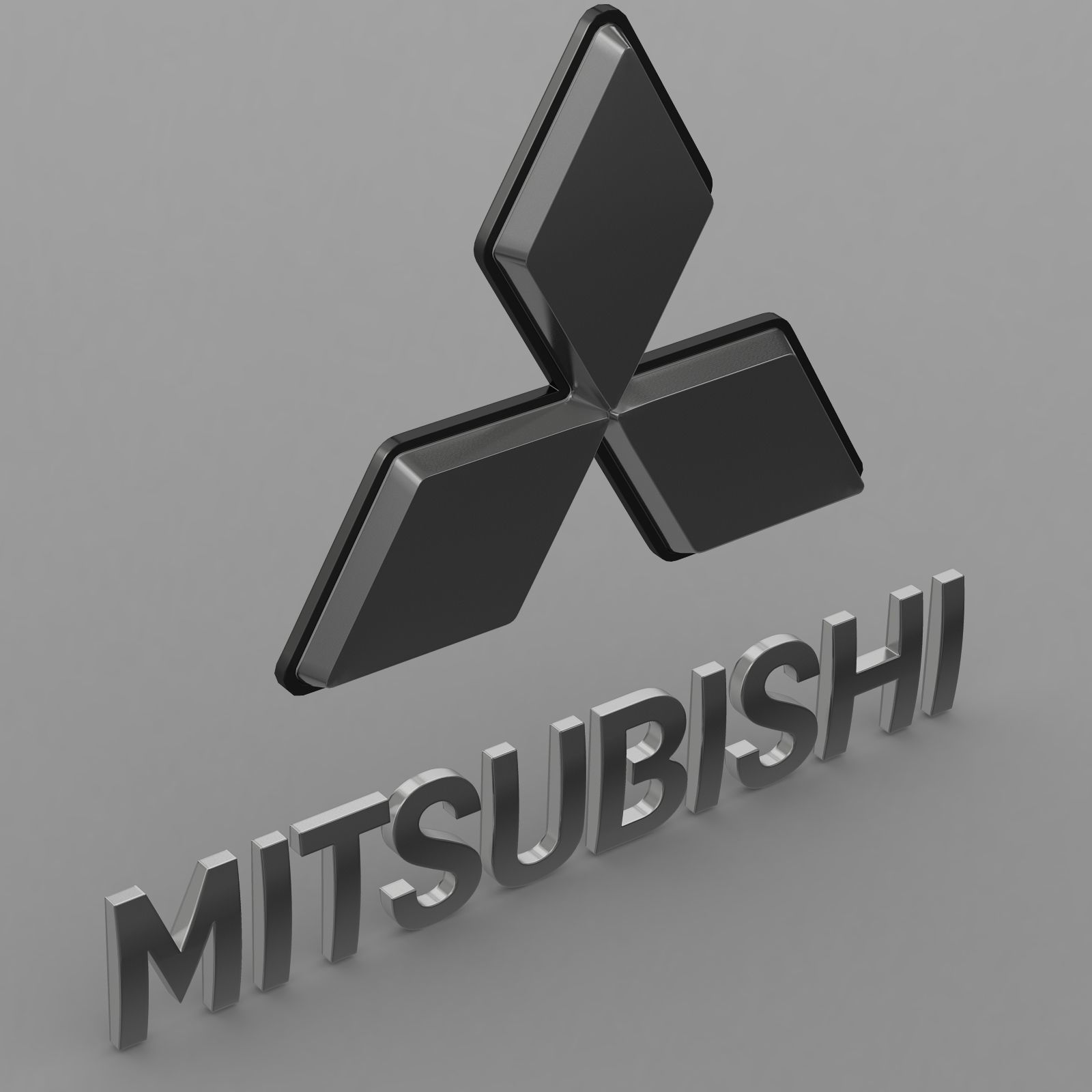 mitsubishi logo 3D model_3