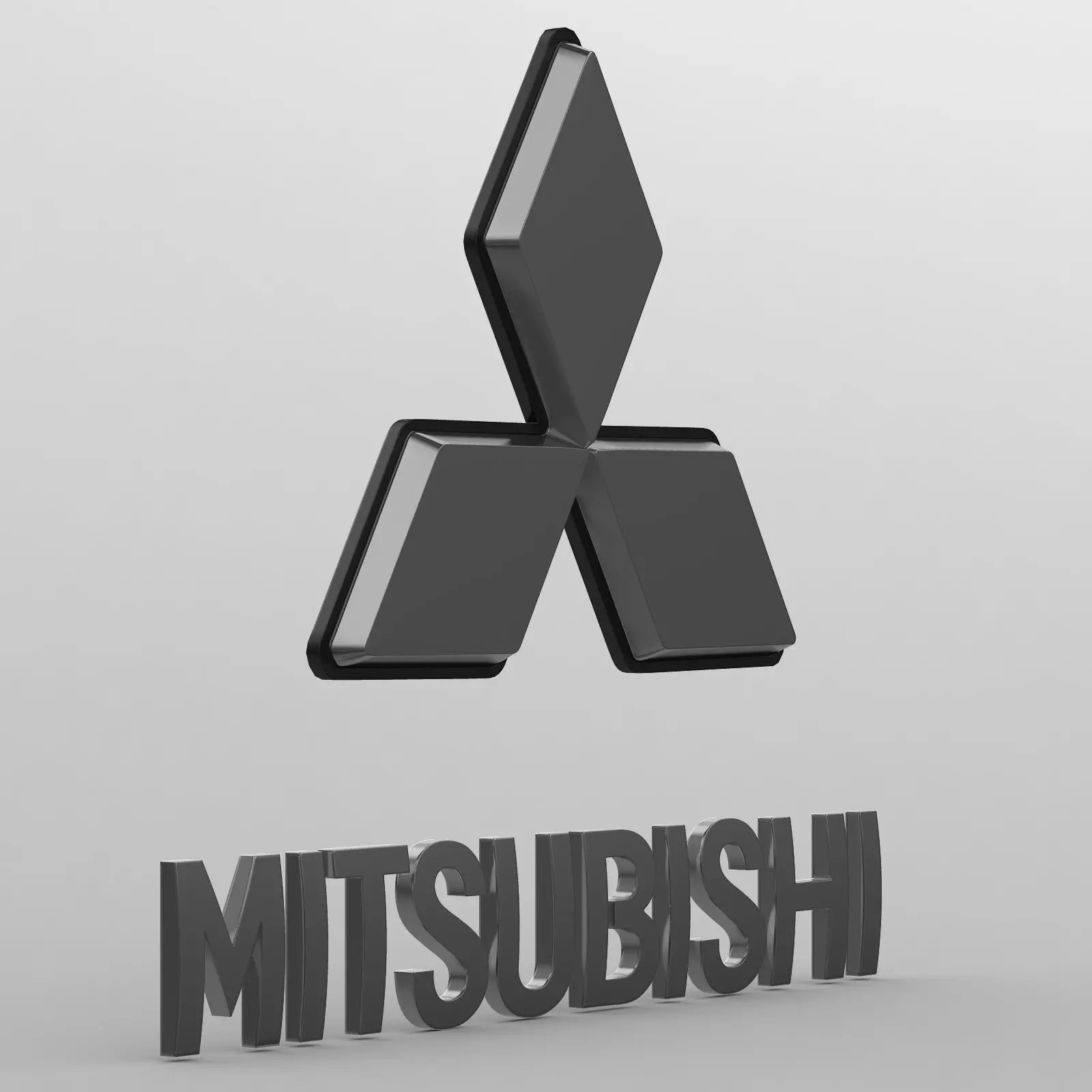 mitsubishi logo 3D model_0