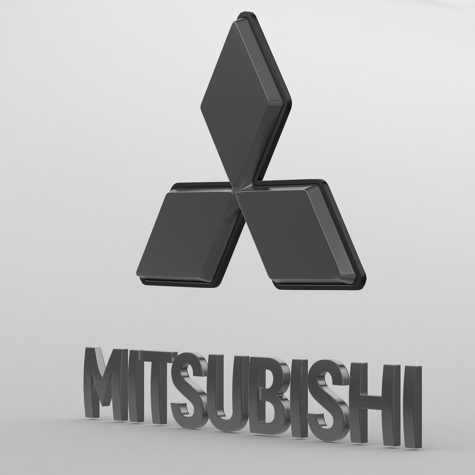 mitsubishi logo 3D model_2