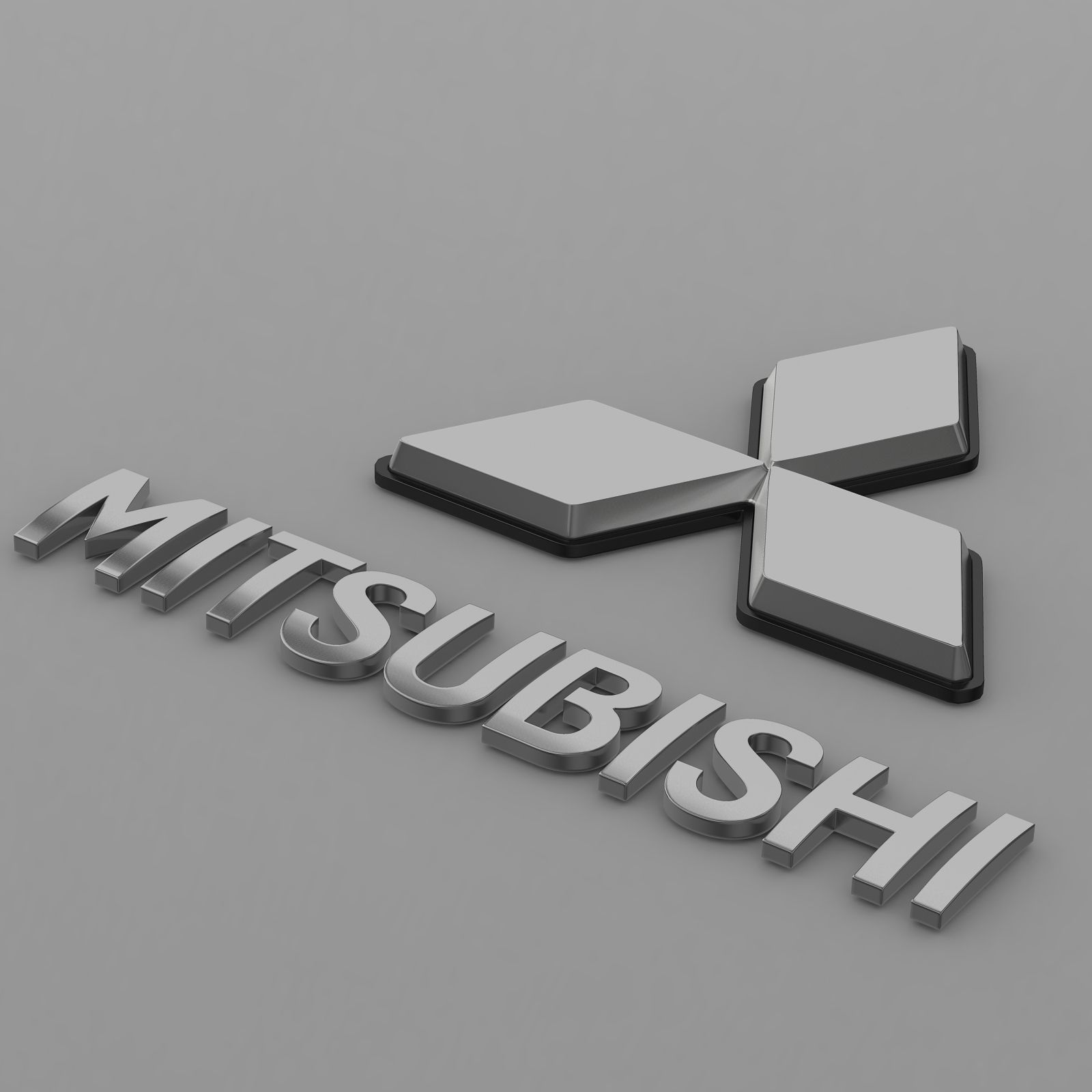 mitsubishi logo 3D model_4