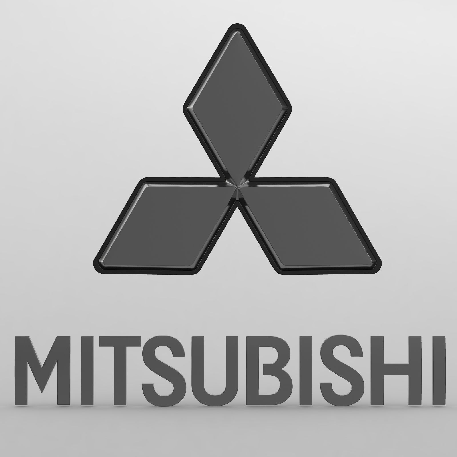 mitsubishi logo 3D model_1