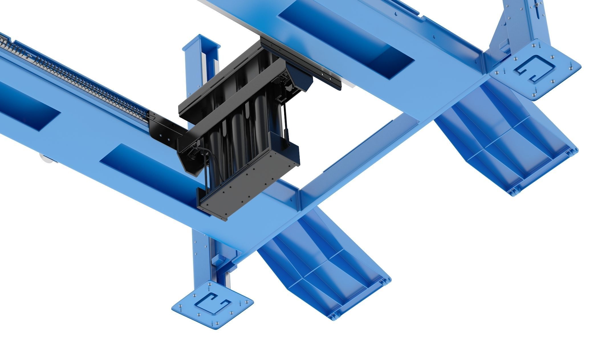 4 Post Car Lift Generic 3D model_9