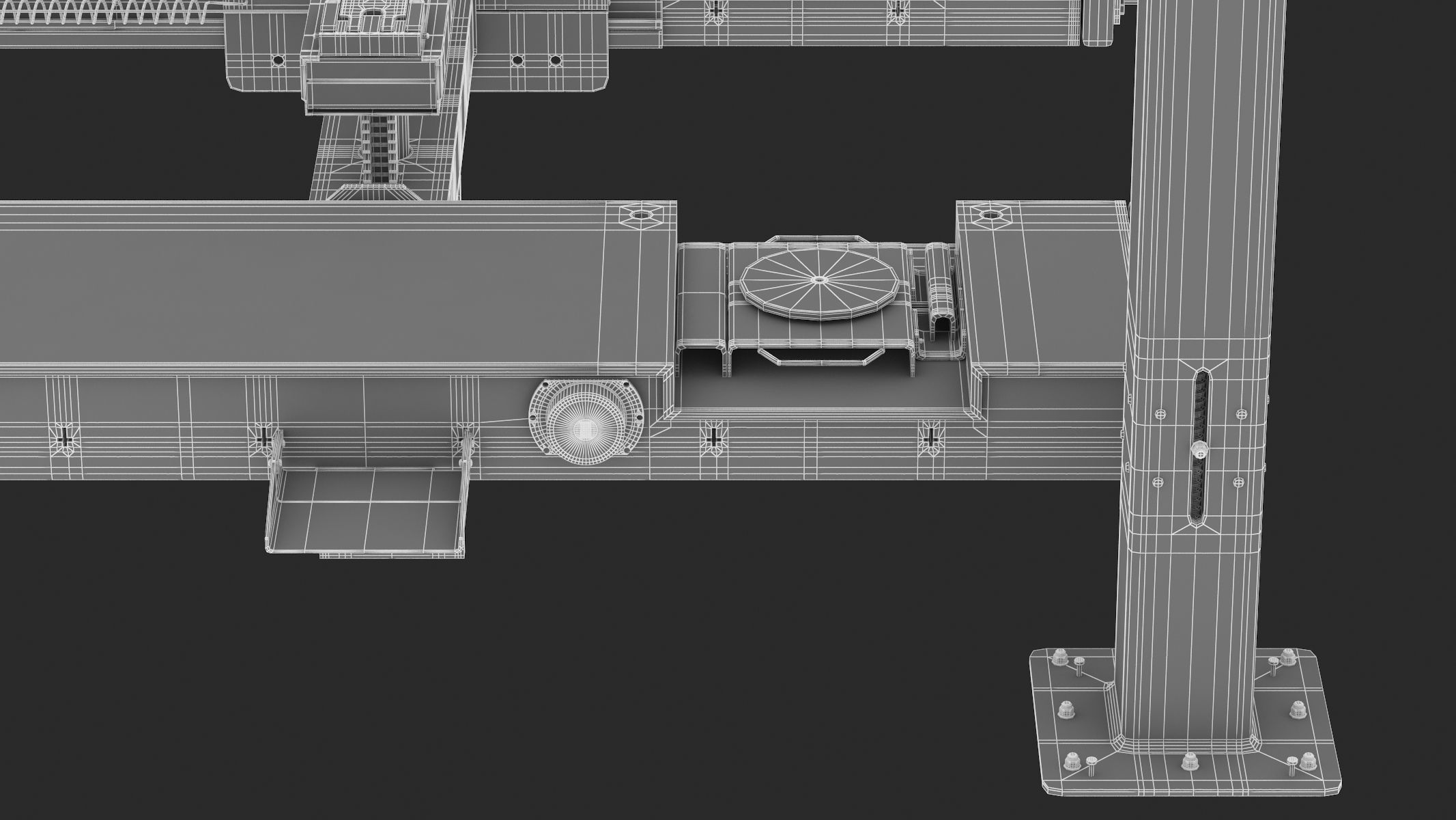 4 Post Car Lift Generic 3D model_15