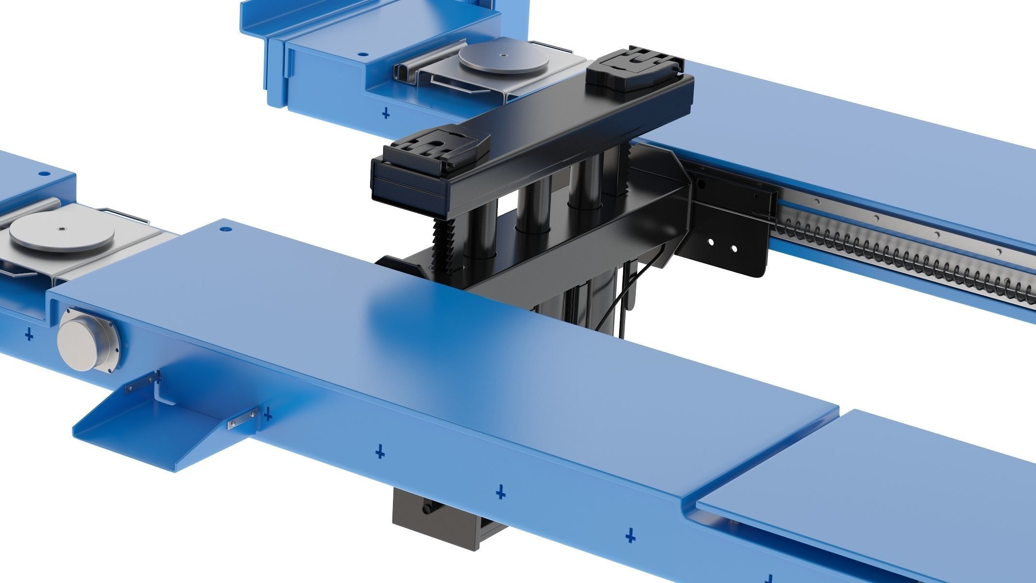 4 Post Car Lift Generic 3D model_8